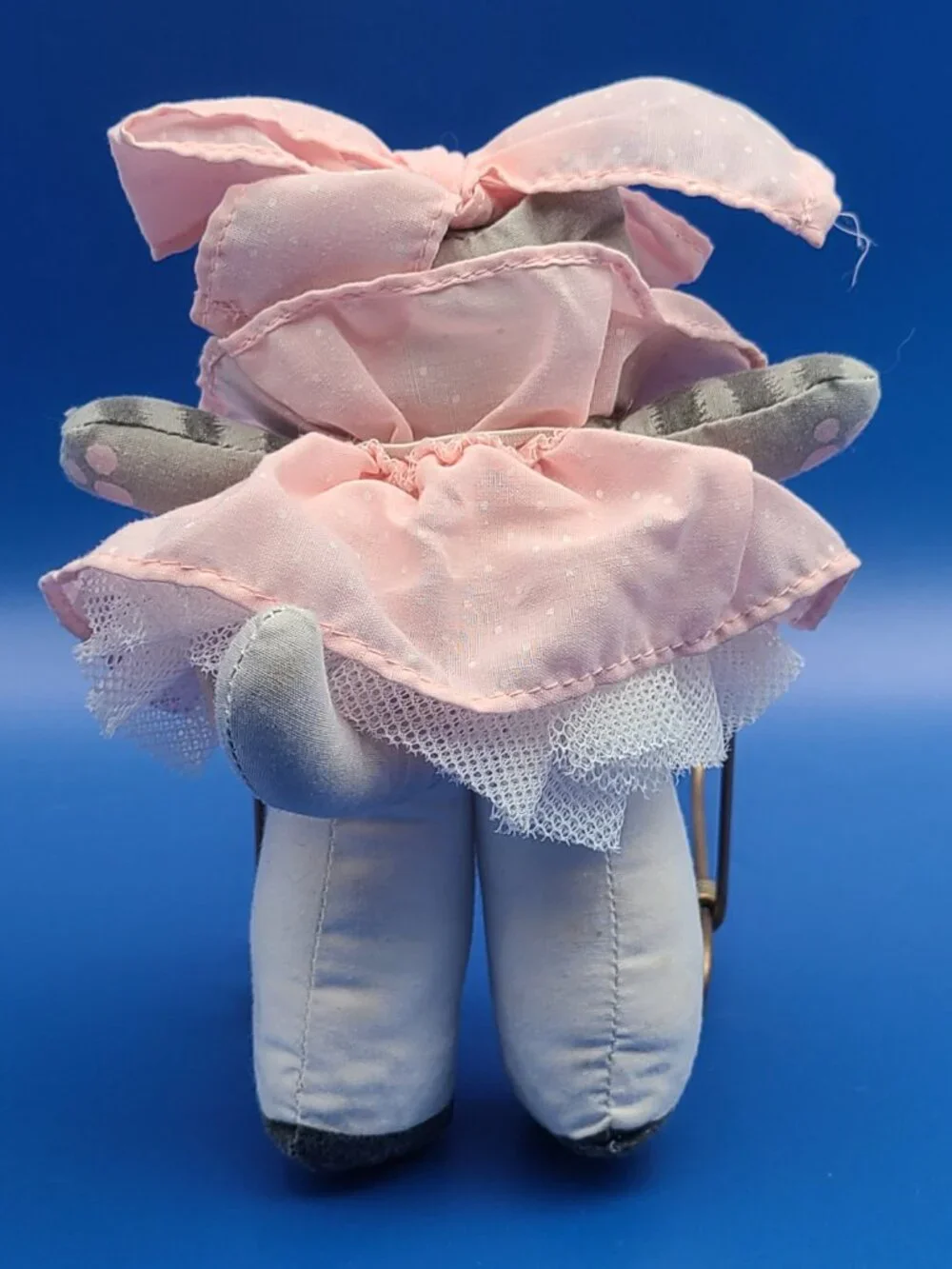 Applause Dolly Cats Vintage 1988 Stuffed Pink Dress Bow